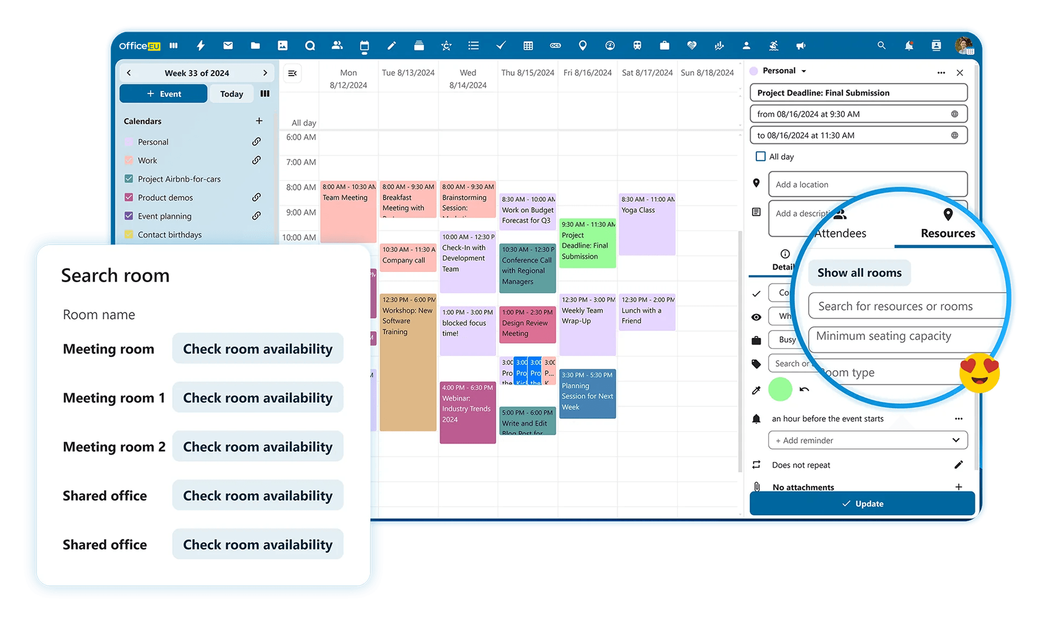 EU Calendar screenshot